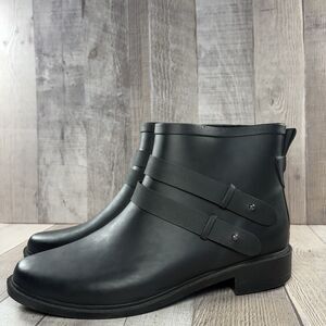 Chooka Midtown Strappy Women's Size 9 Ankle Rain Boot Bootie Waterproof Black